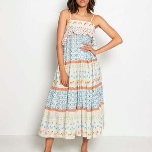 Floe sky blue geo dress